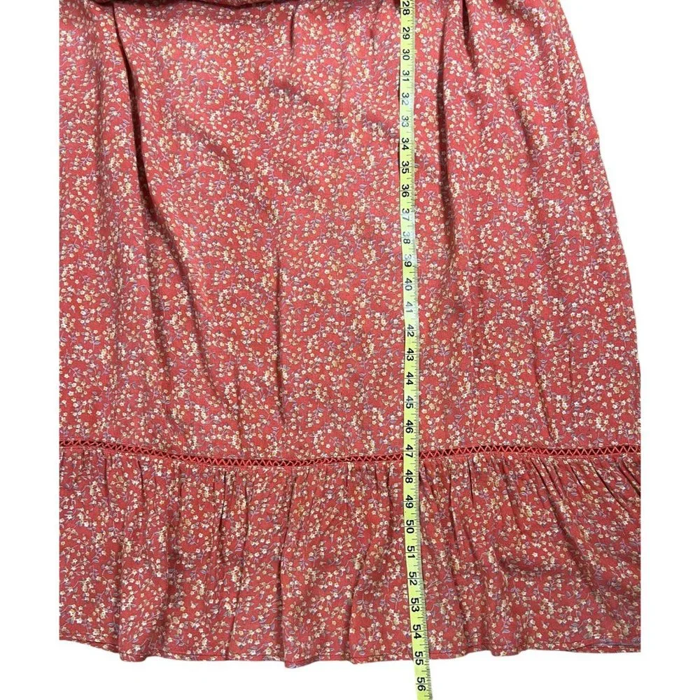 Lost + Wander Women Endless Summer Maxi Dress Floral Orange Size XL - Picture 6 of 9